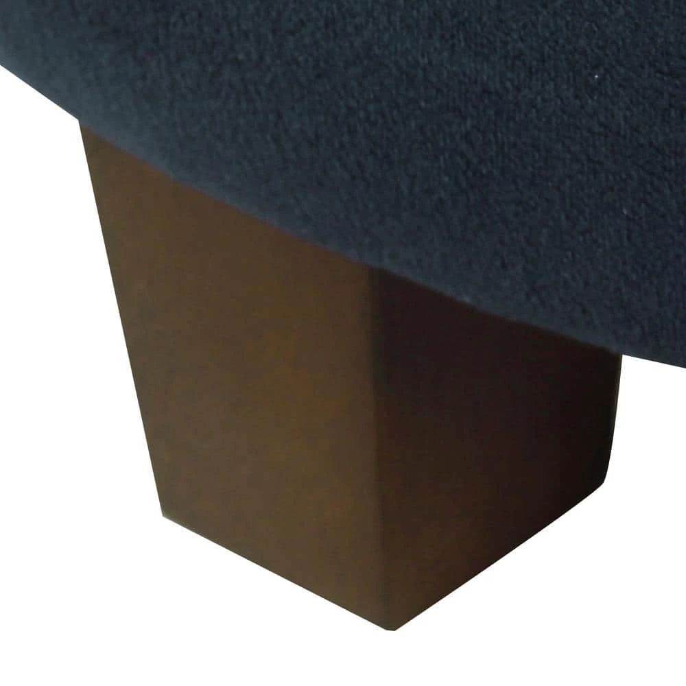 Large Navy Velvet Storage Ottoman by Homepop 7 Large Navy Velvet Storage Ottoman by Homepop - Image 7