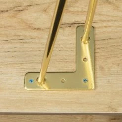 41.73 in.Oak Modern Entertainment Center Media TV Stand with Bright Gold Metal Legs and 2 shelves fits TVs up to 60 in. by Aoibox 13 41.73 in.Oak Modern Entertainment Center Media TV Stand with Bright Gold Metal Legs and 2 shelves fits TVs up to 60 in. by Aoibox -Homepop Sales oak aoibox tv stands snmx193 1d 1000