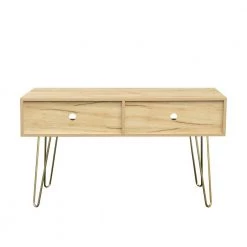 41.73 in.Oak Modern Entertainment Center Media TV Stand with Bright Gold Metal Legs and 2 shelves fits TVs up to 60 in. by Aoibox 14 41.73 in.Oak Modern Entertainment Center Media TV Stand with Bright Gold Metal Legs and 2 shelves fits TVs up to 60 in. by Aoibox -Homepop Sales oak aoibox tv stands snmx193 66 1000