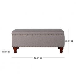 Large Rectangle Orange/Cream Medallion Bench with Storage and Nailhead Trim 18 in. Height x 42 in. Width x 18 in. Depth by Homepop 13 Large Rectangle Orange/Cream Medallion Bench with Storage and Nailhead Trim 18 in. Height x 42 in. Width x 18 in. Depth by Homepop -Homepop Sales orange and cream medallion homepop bedroom benches k6159 a869 40 1000
