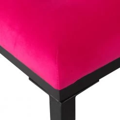 Pink Velvet Tufted with Black Metal Frame Ottoman by Homepop 13 Pink Velvet Tufted with Black Metal Frame Ottoman by Homepop -Homepop Sales pink with black metal homepop ottomans k6958 b274 1f 1000