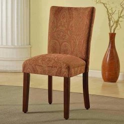 Parsons Red and Gold Damask Upholstered Dining Chair by Homepop 17 Parsons Red and Gold Damask Upholstered Dining Chair by Homepop -Homepop Sales red and gold damask homepop dining chairs k1136 f765 31 1000