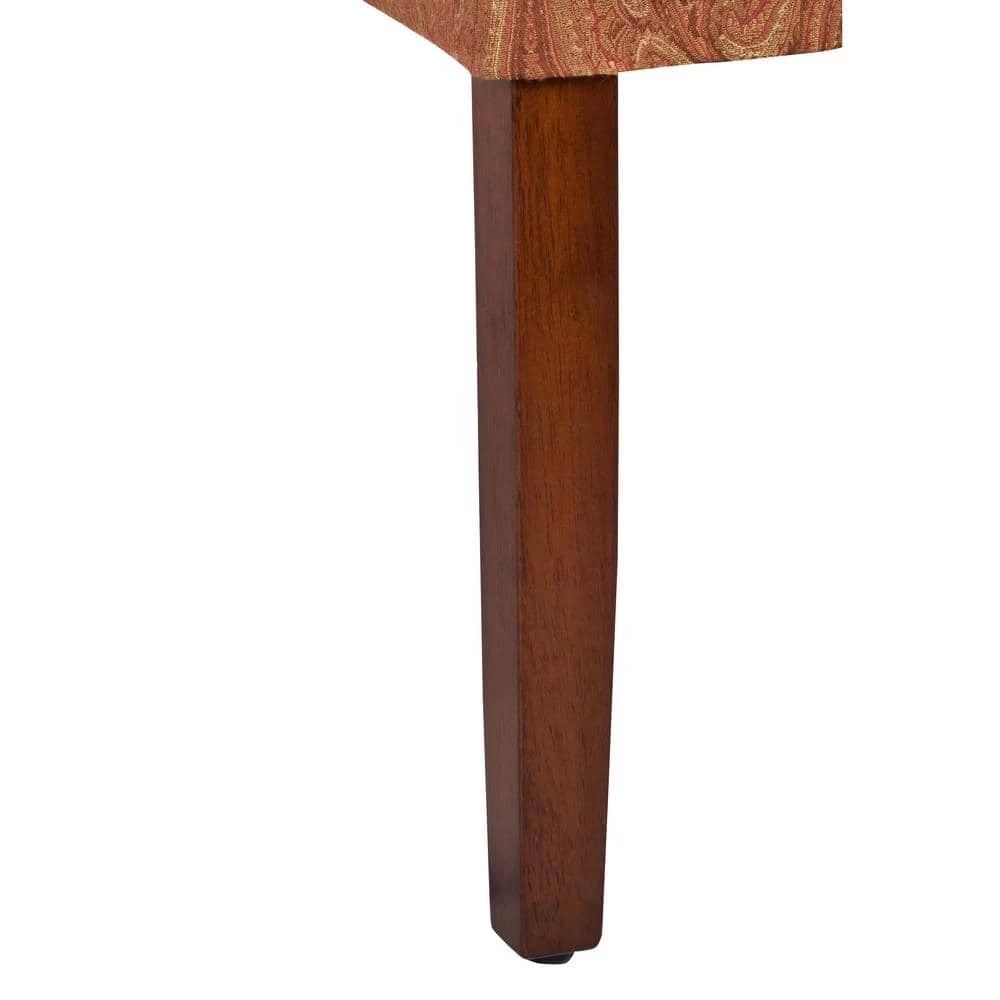 Parsons Red and Gold Damask Upholstered Dining Chair by Homepop 8 Parsons Red and Gold Damask Upholstered Dining Chair by Homepop - Image 8