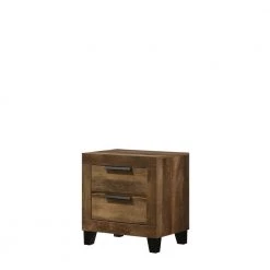 Morales Antique Oak Finish Transitional Nightstand 1-PC w/2 Drawers & Anti-Tip Kit (22"L x 15"W x 23"H) by Aoibox 7 Morales Antique Oak Finish Transitional Nightstand 1-PC w/2 Drawers & Anti-Tip Kit (22"L x 15"W x 23"H) by Aoibox -Homepop Sales rustic oak aoibox nightstands snmx558 31 1000