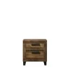 Morales Antique Oak Finish Transitional Nightstand 1-PC w/2 Drawers & Anti-Tip Kit (22"L x 15"W x 23"H) by Aoibox