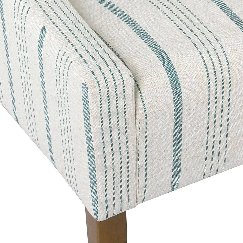 Striped Blue Calypso Poly-Linen Modern Swoop Accent Chair by Homepop 5 Striped Blue Calypso Poly-Linen Modern Swoop Accent Chair by Homepop - Image 5