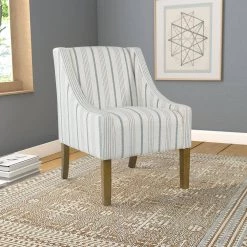 Striped Blue Calypso Poly-Linen Modern Swoop Accent Chair by Homepop 15 Striped Blue Calypso Poly-Linen Modern Swoop Accent Chair by Homepop -Homepop Sales soft blue striped poly linen fabric with a neutral background homepop accent chairs k6908 f2230 31 1000