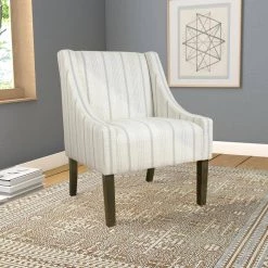 Striped Dove Grey Poly-Linen Modern Swoop Accent Chair by Homepop 11 Striped Dove Grey Poly-Linen Modern Swoop Accent Chair by Homepop -Homepop Sales soft gray striped poly linen fabric with a neutral background homepop accent chairs k6908 f2231 31 1000