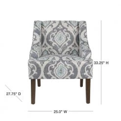 Global Damask Suri Blue Classic Swoop Accent Chair by Homepop 13 Global Damask Suri Blue Classic Swoop Accent Chair by Homepop -Homepop Sales suri blue and white global damask homepop accent chairs k6499 a750 40 1000