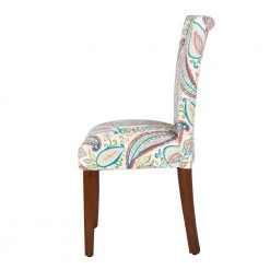 Parsons Classic Multi-Color Paisley Dining Chairs (Set of 2) by Homepop 18 Parsons Classic Multi-Color Paisley Dining Chairs (Set of 2) by Homepop -Homepop Sales suzani pattern of teal and orange over a cream homepop dining chairs k6805 a727 4f 1000