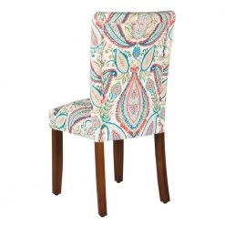 Parsons Classic Multi-Color Paisley Dining Chairs (Set of 2) by Homepop 16 Parsons Classic Multi-Color Paisley Dining Chairs (Set of 2) by Homepop -Homepop Sales suzani pattern of teal and orange over a cream homepop dining chairs k6805 a727 66 1000