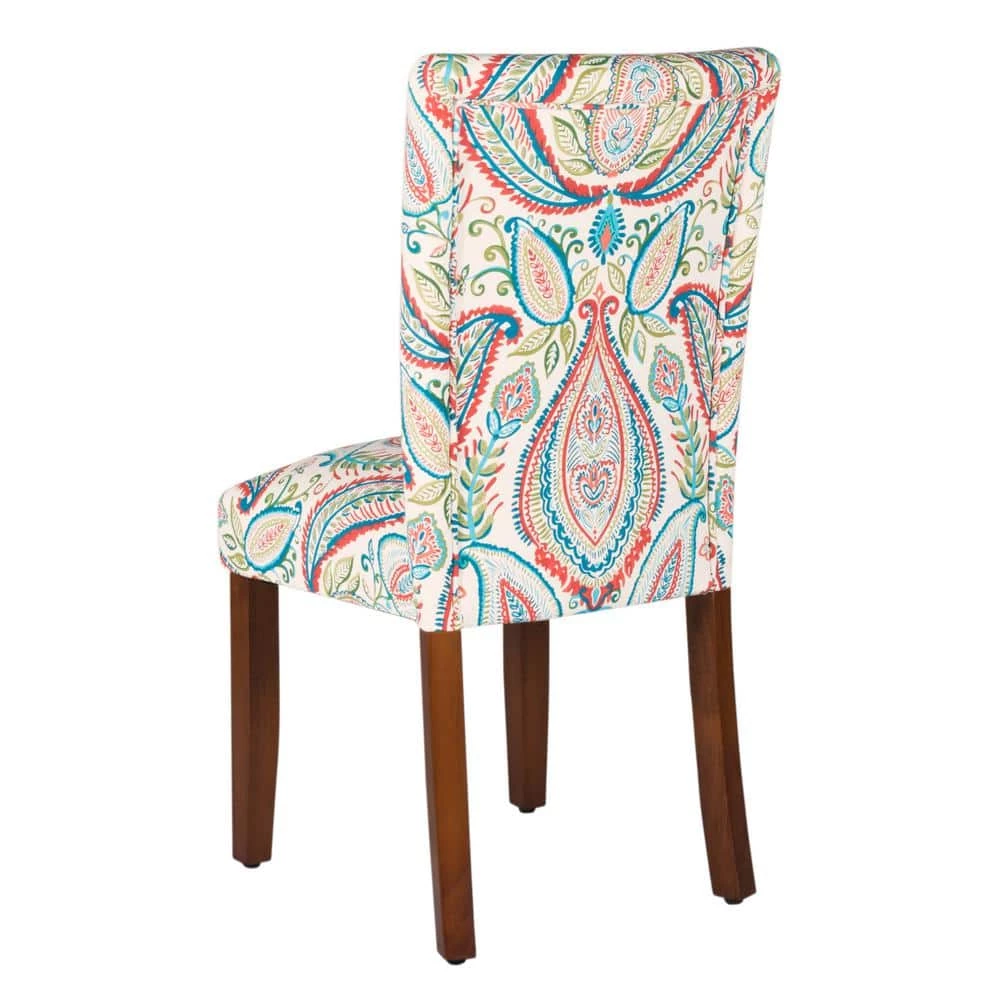 Parsons Classic Multi-Color Paisley Dining Chairs (Set of 2) by Homepop 5 Parsons Classic Multi-Color Paisley Dining Chairs (Set of 2) by Homepop - Image 5