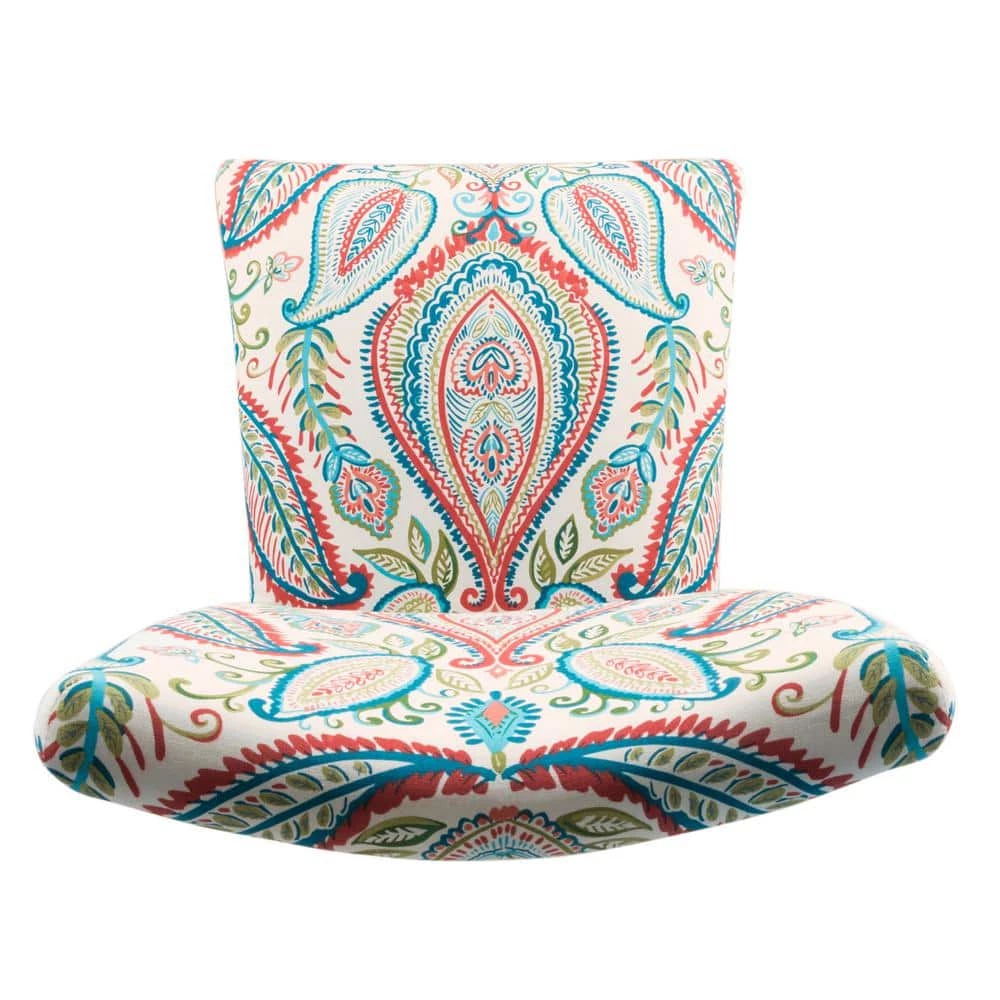 Parsons Classic Multi-Color Paisley Dining Chairs (Set of 2) by Homepop 4 Parsons Classic Multi-Color Paisley Dining Chairs (Set of 2) by Homepop - Image 4