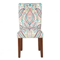 Parsons Classic Multi-Color Paisley Dining Chairs (Set of 2) by Homepop 17 Parsons Classic Multi-Color Paisley Dining Chairs (Set of 2) by Homepop -Homepop Sales suzani pattern of teal and orange over a cream homepop dining chairs k6805 a727 c3 1000