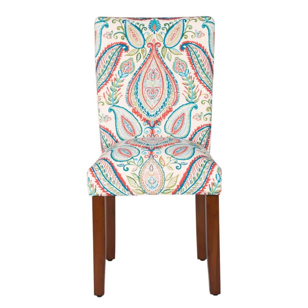 Parsons Classic Multi-Color Paisley Dining Chairs (Set of 2) by Homepop 6 Parsons Classic Multi-Color Paisley Dining Chairs (Set of 2) by Homepop - Image 6