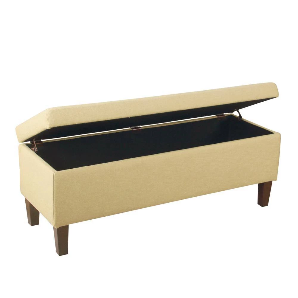 Luxury Tan Woven Storage Bench 18 in. Height x 46 in. Width x 16 in. Depth by Homepop 8 Luxury Tan Woven Storage Bench 18 in. Height x 46 in. Width x 16 in. Depth by Homepop - Image 8