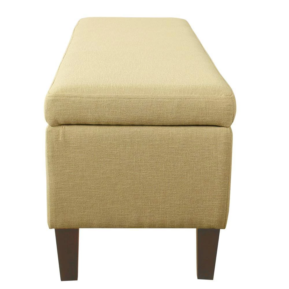 Luxury Tan Woven Storage Bench 18 in. Height x 46 in. Width x 16 in. Depth by Homepop 7 Luxury Tan Woven Storage Bench 18 in. Height x 46 in. Width x 16 in. Depth by Homepop - Image 7