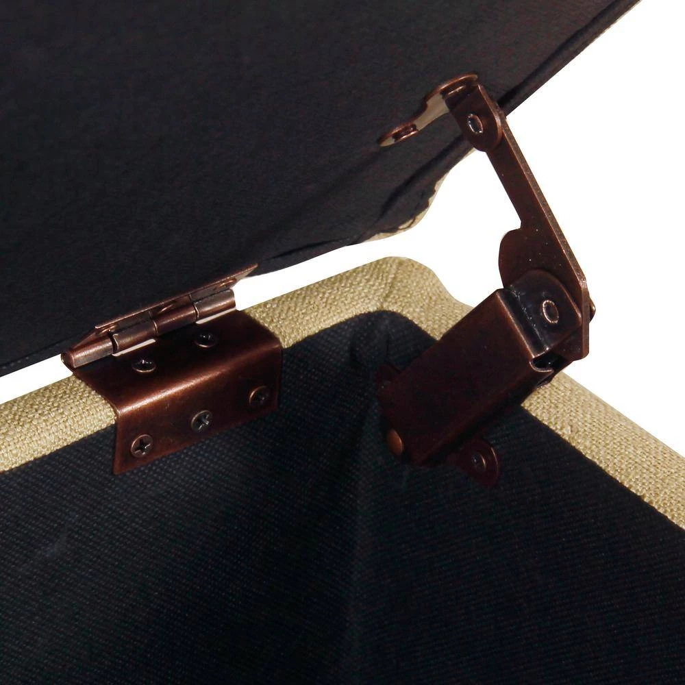 Luxury Tan Woven Storage Bench 18 in. Height x 46 in. Width x 16 in. Depth by Homepop 10 Luxury Tan Woven Storage Bench 18 in. Height x 46 in. Width x 16 in. Depth by Homepop - Image 10