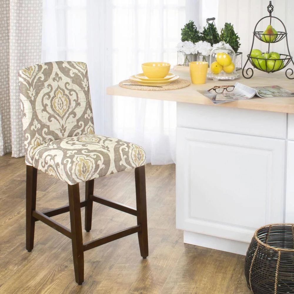 Suri Curvedless 24 in. Multi Bar Stool by Homepop 4 Suri Curvedless 24 in. Multi Bar Stool by Homepop - Image 4