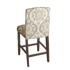 Suri Curvedless 24 in. Multi Bar Stool by Homepop 6 Suri Curvedless 24 in. Multi Bar Stool by Homepop -Homepop Sales tan yellow and cream damask homepop bar stools k7576 24 a793 c3 1000