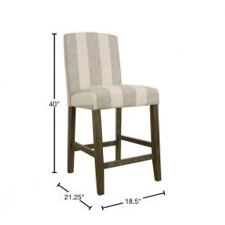 Curved Back 40 in. Taupe and Cream Awning Stripe High Back Wood 25 in. Bar Stool by Homepop 11 Curved Back 40 in. Taupe and Cream Awning Stripe High Back Wood 25 in. Bar Stool by Homepop -Homepop Sales taupe and cream awning stripe homepop bar stools k7576 24 f2060 40 1000