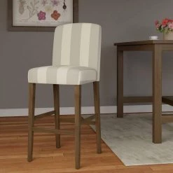 Curved Back 43.25 in Taupe and Cream Awning Stripe High Back Wood 30.5 in. Bar Stool by Homepop 13 Curved Back 43.25 in Taupe and Cream Awning Stripe High Back Wood 30.5 in. Bar Stool by Homepop -Homepop Sales taupe and cream awning stripe homepop bar stools k7576 29 f2060 31 1000