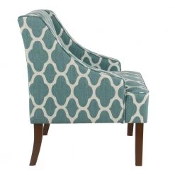 Geometric Light Teal Classic Swoop Arm Chair by Homepop 11 Geometric Light Teal Classic Swoop Arm Chair by Homepop -Homepop Sales teal geometric homepop accent chairs k6499 f2055 31 1000