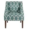 Geometric Light Teal Classic Swoop Arm Chair by Homepop