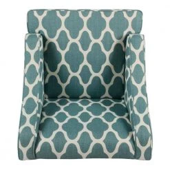 Geometric Light Teal Classic Swoop Arm Chair by Homepop 8 Geometric Light Teal Classic Swoop Arm Chair by Homepop -Homepop Sales teal geometric homepop accent chairs k6499 f2055 a0 1000