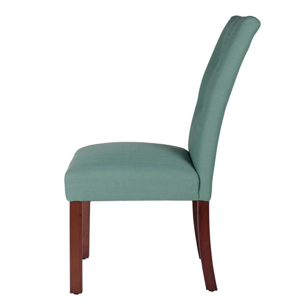 Parsons 4-Button Teal Tufted Aqua Textured Parson Chairs (Set of 2) by Homepop 7 Parsons 4-Button Teal Tufted Aqua Textured Parson Chairs (Set of 2) by Homepop - Image 7