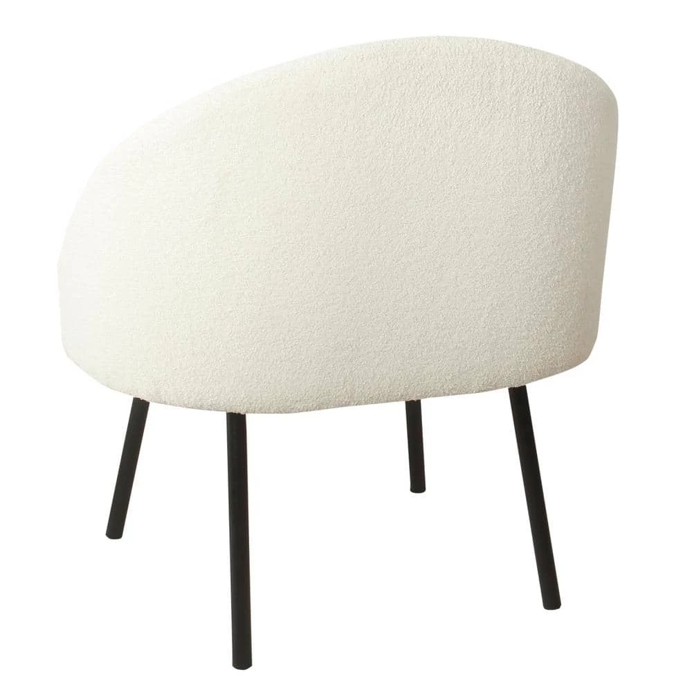 Sherpa Cream Accent Chair by Homepop 5 Sherpa Cream Accent Chair by Homepop - Image 5