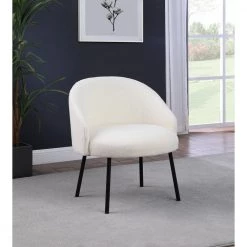 Sherpa Cream Accent Chair by Homepop 18 Sherpa Cream Accent Chair by Homepop -Homepop Sales textured sherpa cream with black ebony metal legs homepop accent chairs k8536 b303 31 1000