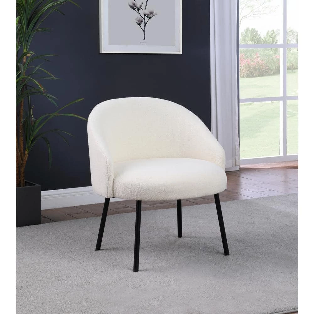 Sherpa Cream Accent Chair by Homepop 9 Sherpa Cream Accent Chair by Homepop - Image 9
