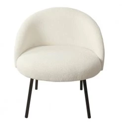 Sherpa Cream Accent Chair by Homepop