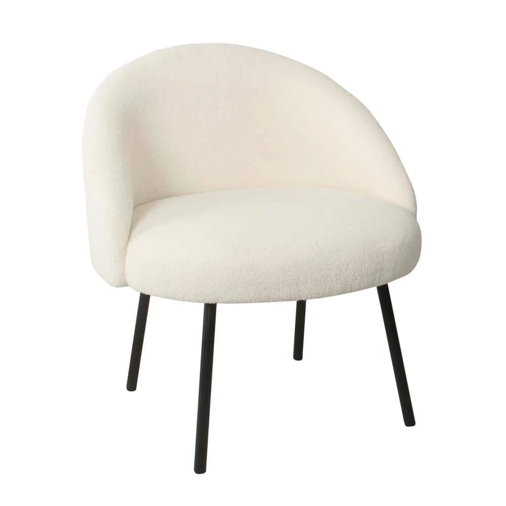 Sherpa Cream Accent Chair by Homepop 3 Sherpa Cream Accent Chair by Homepop - Image 3