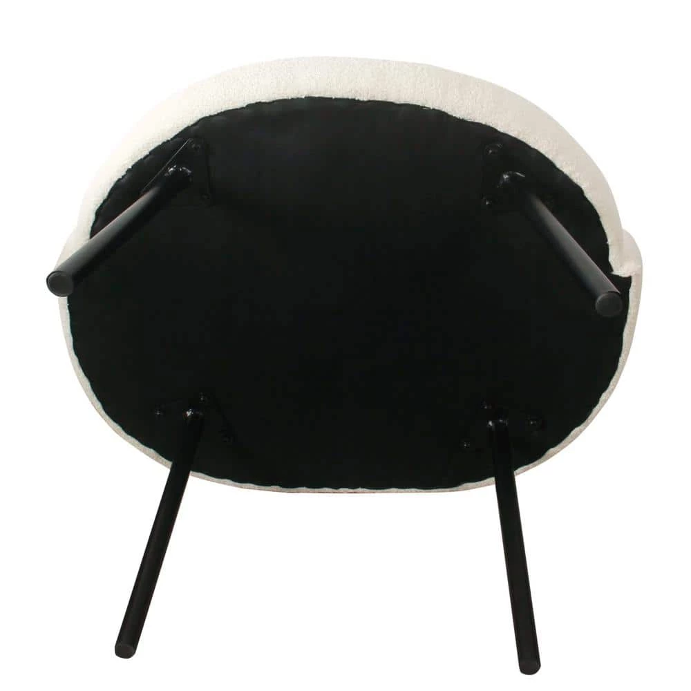 Sherpa Cream Accent Chair by Homepop 7 Sherpa Cream Accent Chair by Homepop - Image 7