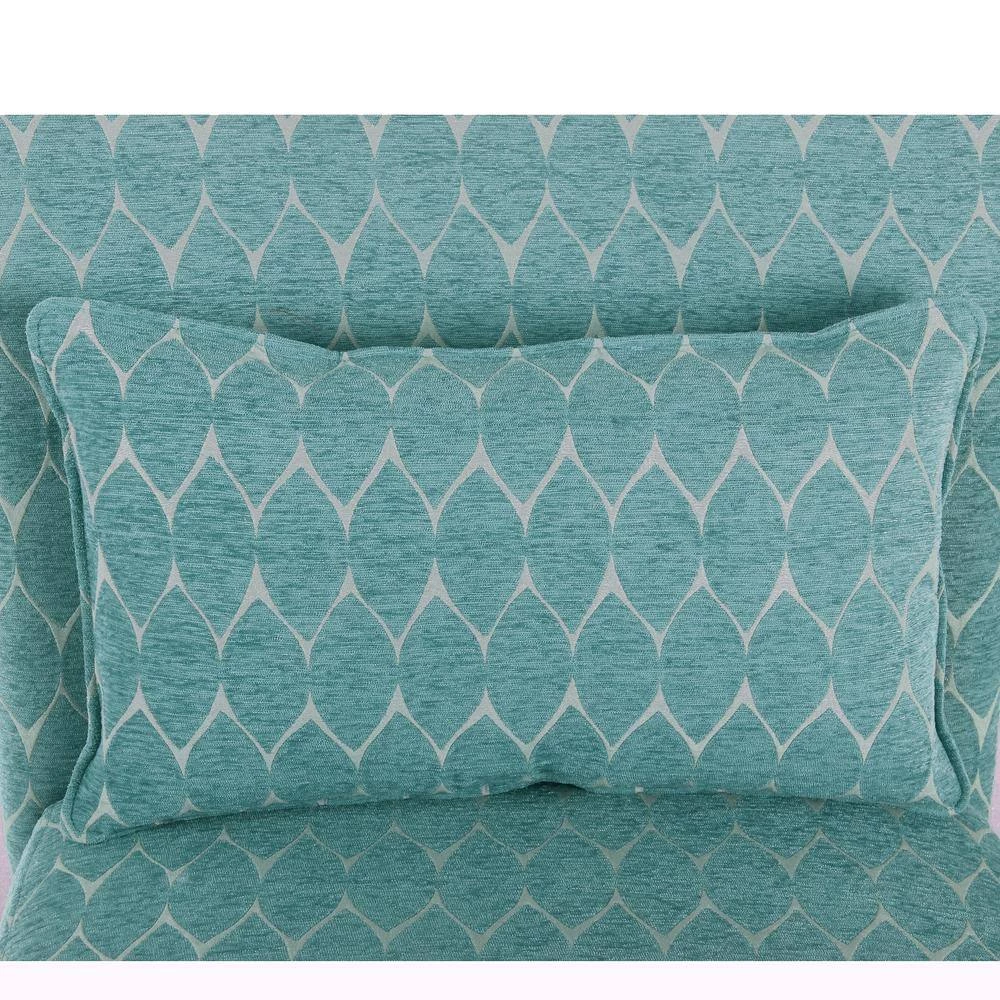 Parker Textured Teal Modern Geo Pattern with Matching Lumbar Pillow Accent Chair by Homepop 5 Parker Textured Teal Modern Geo Pattern with Matching Lumbar Pillow Accent Chair by Homepop - Image 5