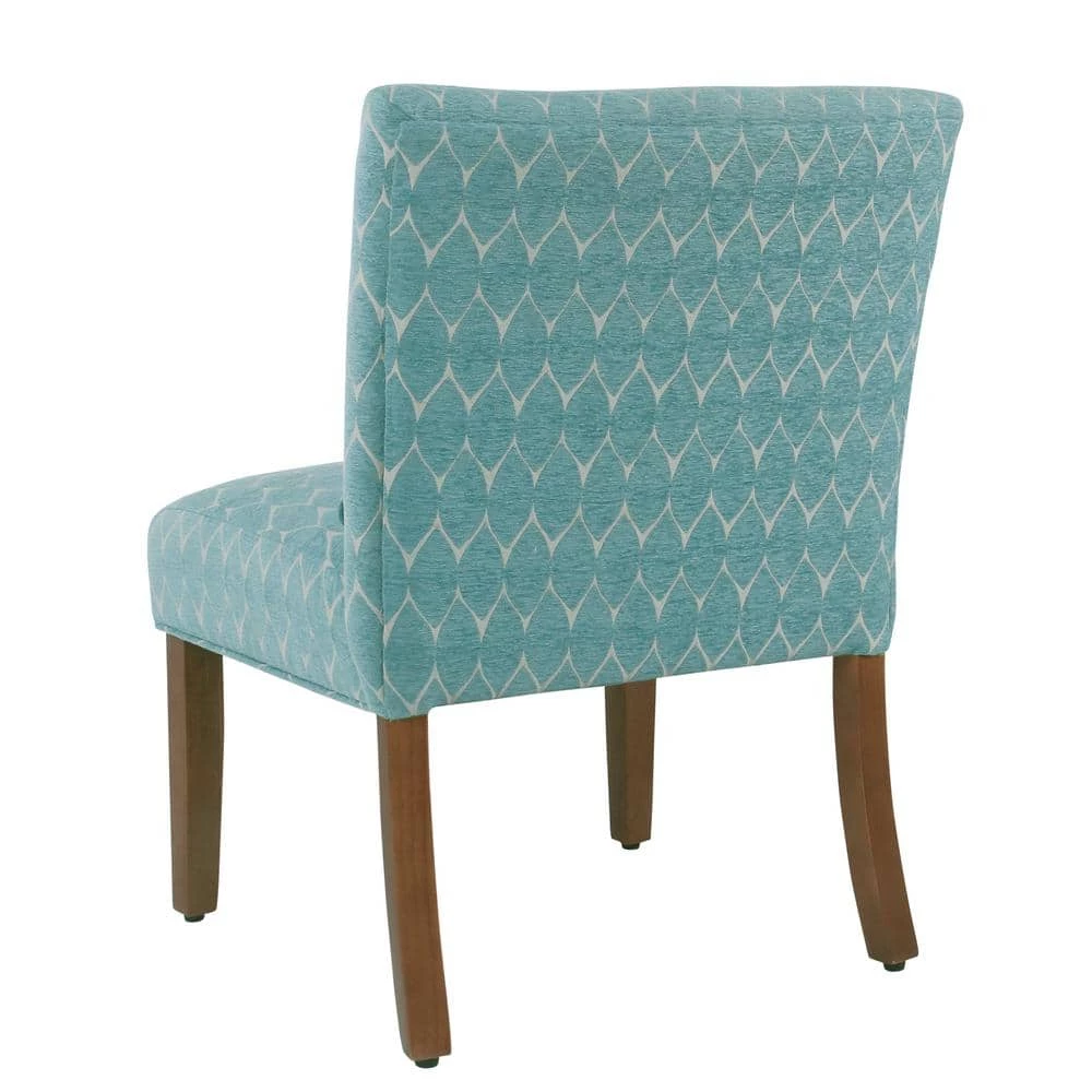 Parker Textured Teal Modern Geo Pattern with Matching Lumbar Pillow Accent Chair by Homepop 3 Parker Textured Teal Modern Geo Pattern with Matching Lumbar Pillow Accent Chair by Homepop - Image 3