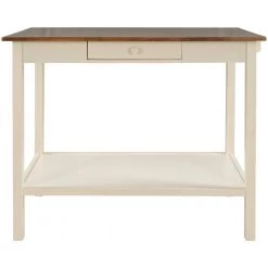 42 in. Walnut Solid Wood Kitchen Island with Cream White Legs, Drawer and Towel Rack for Small Place by Aoibox 23 42 in. Walnut Solid Wood Kitchen Island with Cream White Legs, Drawer and Towel Rack for Small Place by Aoibox -Homepop Sales walnut and cream white aoibox kitchen islands snmx713 fa 1000