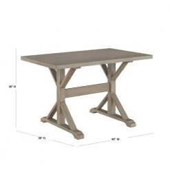 48 in. Rectangular Weathered Gray Writing Desks with Trestle Base by Carolina Cottage 7 48 in. Rectangular Weathered Gray Writing Desks with Trestle Base by Carolina Cottage -Homepop Sales weathered gray carolina cottage writing desks t4830 wg 40 1000