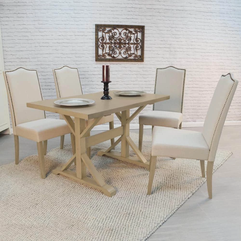 Romero Cream Linen Parsons Dining Chair by Carolina Cottage 3 Romero Cream Linen Parsons Dining Chair by Carolina Cottage - Image 3