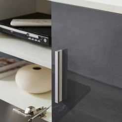 63 in. W x 14 in. D x 16 in. H White+Gray Modern TV Stand with LED Lights Fit up to 65 inch TV by Aoibox 23 63 in. W x 14 in. D x 16 in. H White+Gray Modern TV Stand with LED Lights Fit up to 65 inch TV by Aoibox -Homepop Sales white and gray aoibox tv stands snmx129 1f 1000