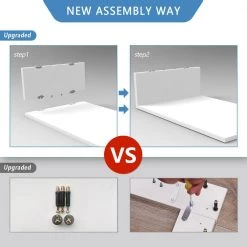 63 in. W x 14 in. D x 16 in. H White+Gray Modern TV Stand with LED Lights Fit up to 65 inch TV by Aoibox 25 63 in. W x 14 in. D x 16 in. H White+Gray Modern TV Stand with LED Lights Fit up to 65 inch TV by Aoibox -Homepop Sales white and gray aoibox tv stands snmx129 fa 1000