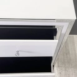 41.3"L x17.7"W x35.2"H White GlassThree-Drawer Locker Cabinet by Aoibox 18 41.3"L x17.7"W x35.2"H White GlassThree-Drawer Locker Cabinet by Aoibox -Homepop Sales white aoibox accent cabinets snmx2088 4f 1000