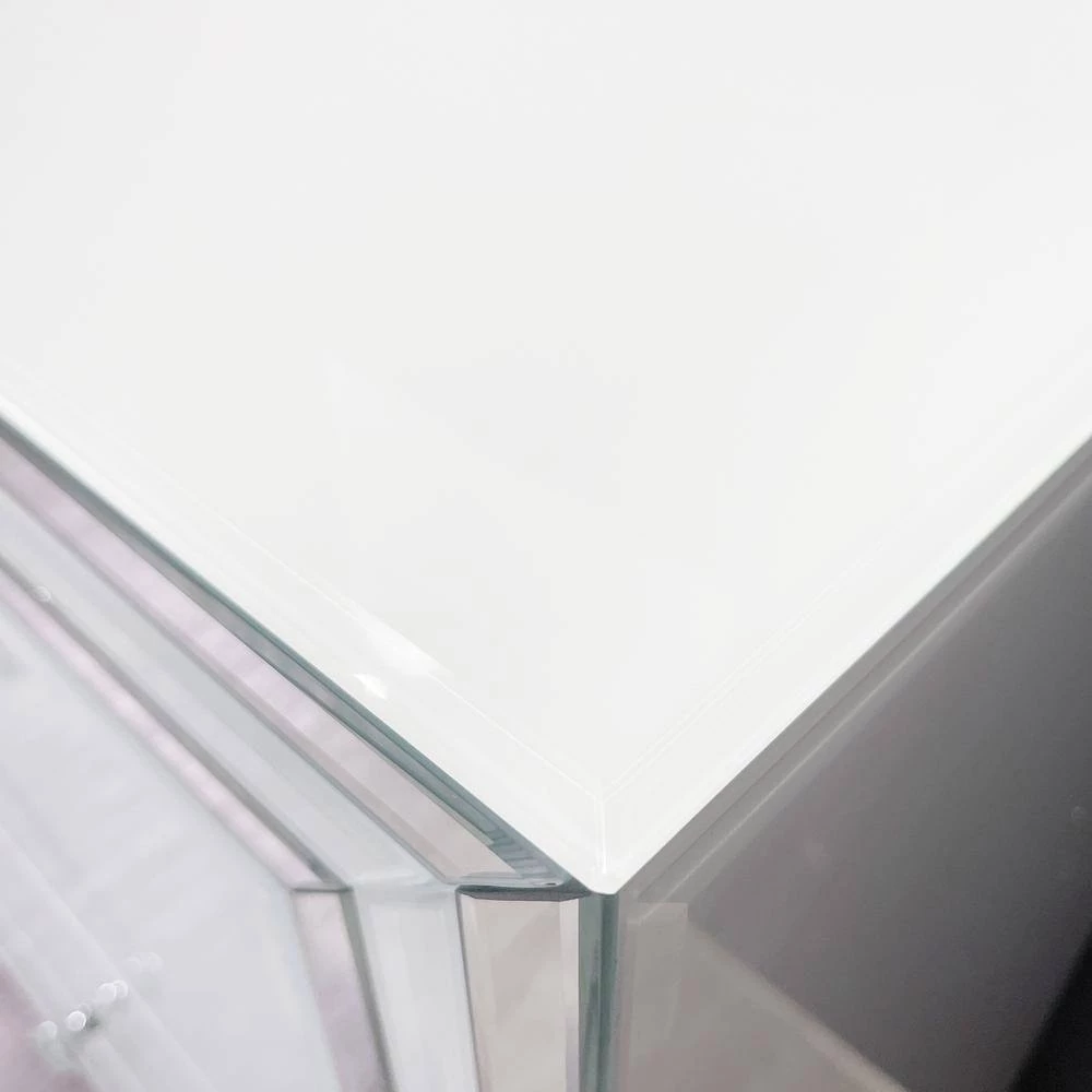 41.3"L x17.7"W x35.2"H White GlassThree-Drawer Locker Cabinet by Aoibox 4 41.3"L x17.7"W x35.2"H White GlassThree-Drawer Locker Cabinet by Aoibox - Image 4