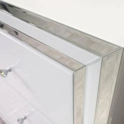 41.3"L x17.7"W x35.2"H White GlassThree-Drawer Locker Cabinet by Aoibox 17 41.3"L x17.7"W x35.2"H White GlassThree-Drawer Locker Cabinet by Aoibox -Homepop Sales white aoibox accent cabinets snmx2088 c3 1000