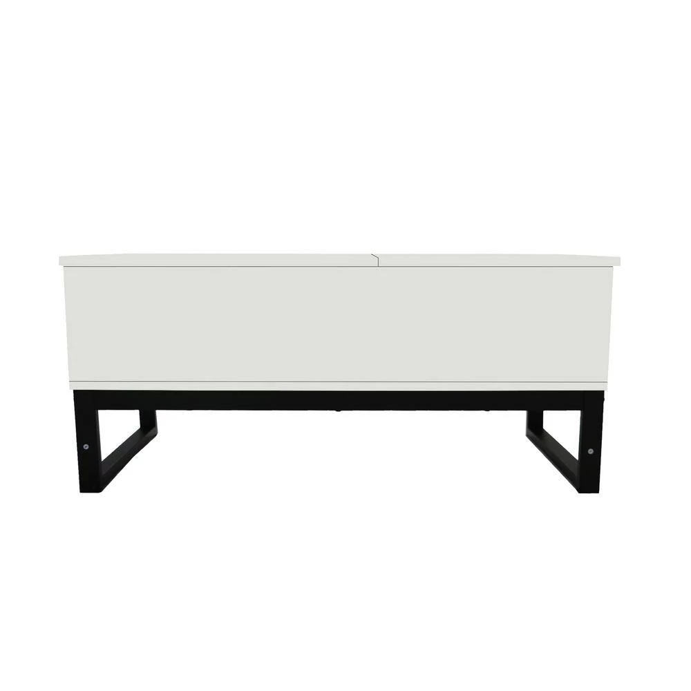 41.30 in. L Coffee Table with Steel Legs, Storage Space and Liftable Table Top, 15 Min. Quick Assemble, White by Aoibox 7 41.30 in. L Coffee Table with Steel Legs, Storage Space and Liftable Table Top, 15 Min. Quick Assemble, White by Aoibox - Image 7