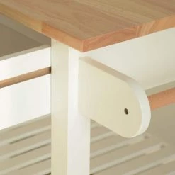 40 in. Rolling Kitchen Serving Cart with Clear Painting Wood Top and Locking Wheels, Two Shelves and a Drawers by Aoibox 26 40 in. Rolling Kitchen Serving Cart with Clear Painting Wood Top and Locking Wheels, Two Shelves and a Drawers by Aoibox -Homepop Sales white aoibox kitchen islands snmx3647 76 1000