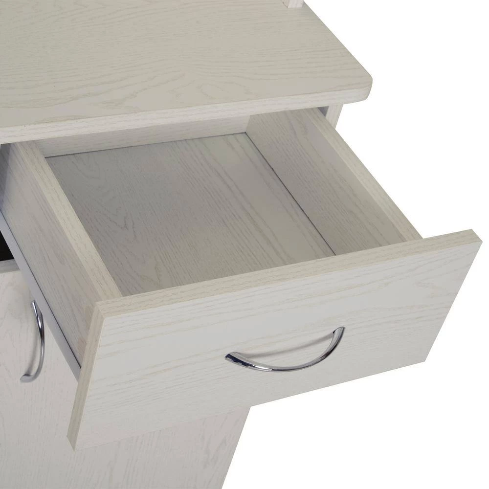 Modern Kitchen Pantry with Buffet Cabinet, 4 door & 1 drawer, Cupboard Doors and Shelves, White Oak by Aoibox 8 Modern Kitchen Pantry with Buffet Cabinet, 4 door & 1 drawer, Cupboard Doors and Shelves, White Oak by Aoibox - Image 8