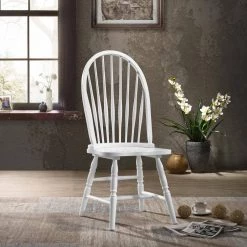 White Wooden Windsor Dining Chair by Carolina Cottage 7 White Wooden Windsor Dining Chair by Carolina Cottage -Homepop Sales white carolina cottage dining chairs 969pw 31 1000